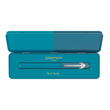 carandache 849 Metall Füllfederhalter PAUL SMITH CYAN/STEEL