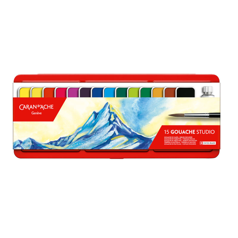 GOUACHE STUDIO Sortiment mit 15 Farbtabletten