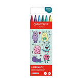 FIBRALO™  KAWAII-Set FUNNY MONSTERS mit 6 Filzmalstiften