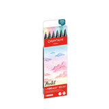 FIBRALO® BRUSH Sortiment PASTEL mit 6 Filzmalstiften mit Pinselspitze im Kartonetui