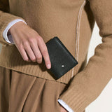 Kartenetui GRAIN Leder 4cc Schwarz