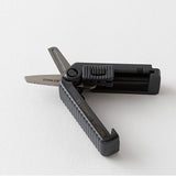 Midori Klappschere XS schwarz, Schere für unterwegs, gezackte Klinge