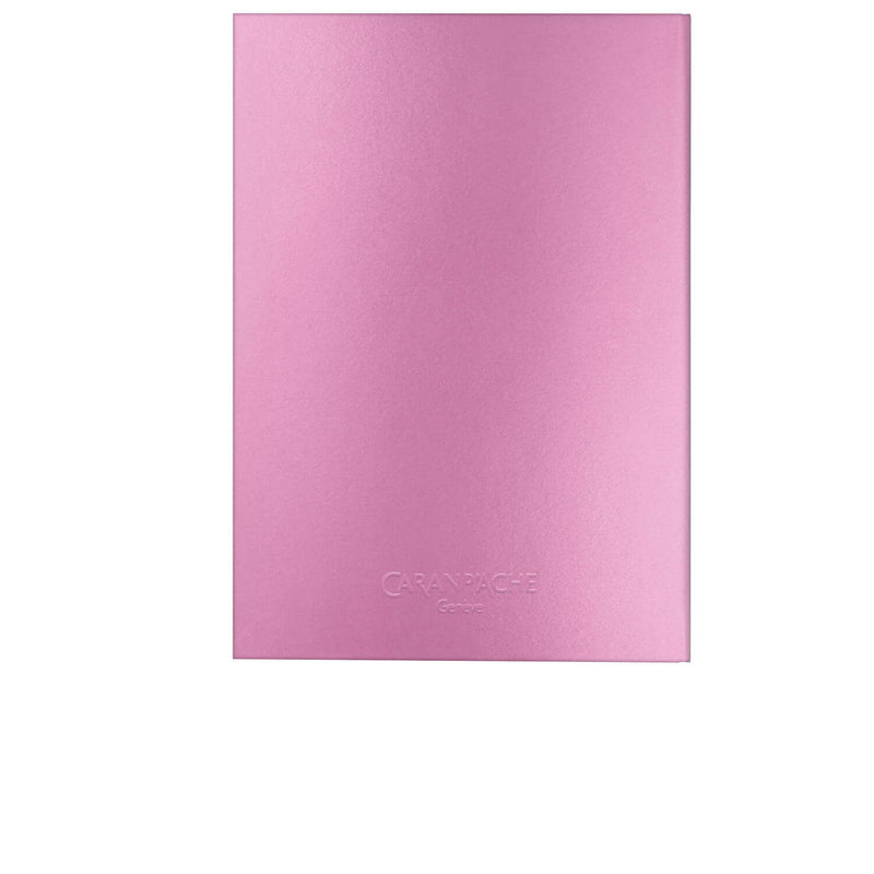 caran d'ache Notizbuch metallic rosa liniert A5 colormat-x