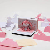Notizblock Meditierender Hase 3D