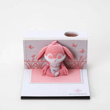 Notizblock Meditierender Hase 3D