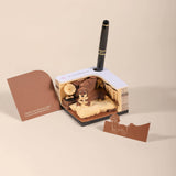 Abreißblock 3D Dackel Lasercut Stifthalter