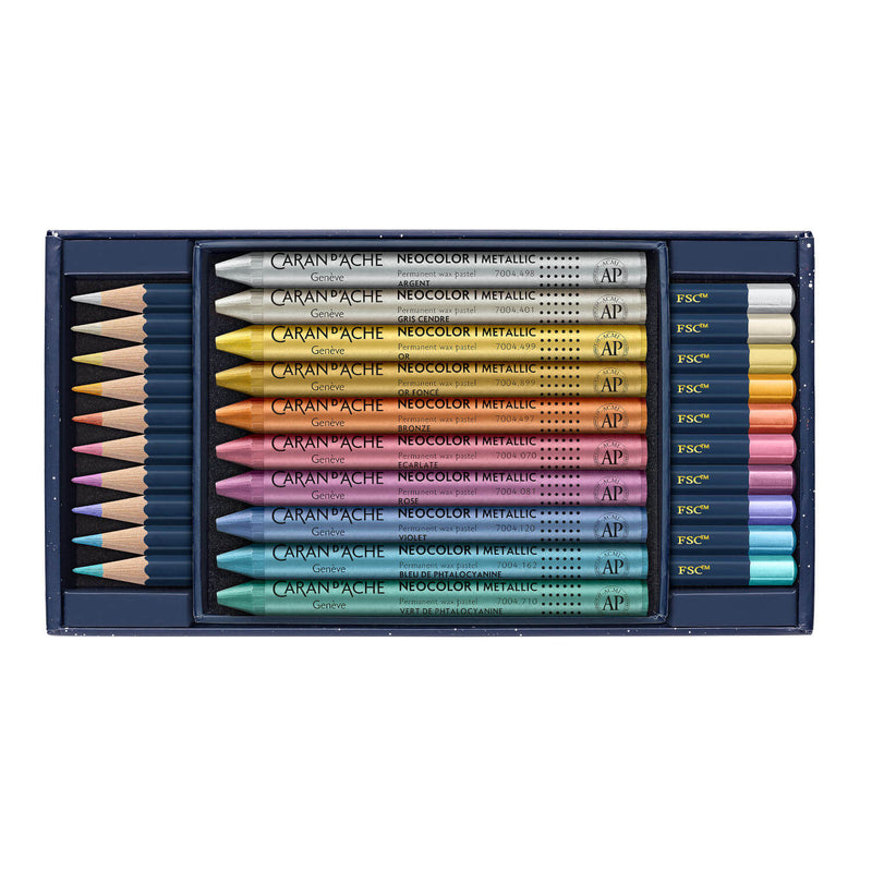 Multiprodukt-Set COSMIC BLUE Neocolor I + Farbstifte Sonderedition