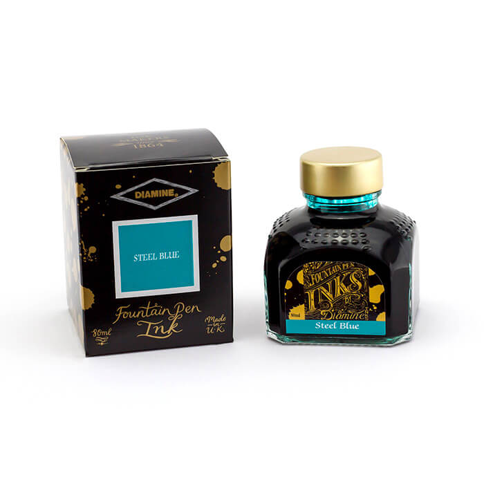 Tintenglas Steel Blue 80ml