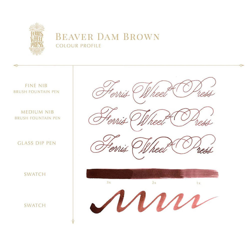 Tintenglas Beaver Dam Brown Ink 38ml