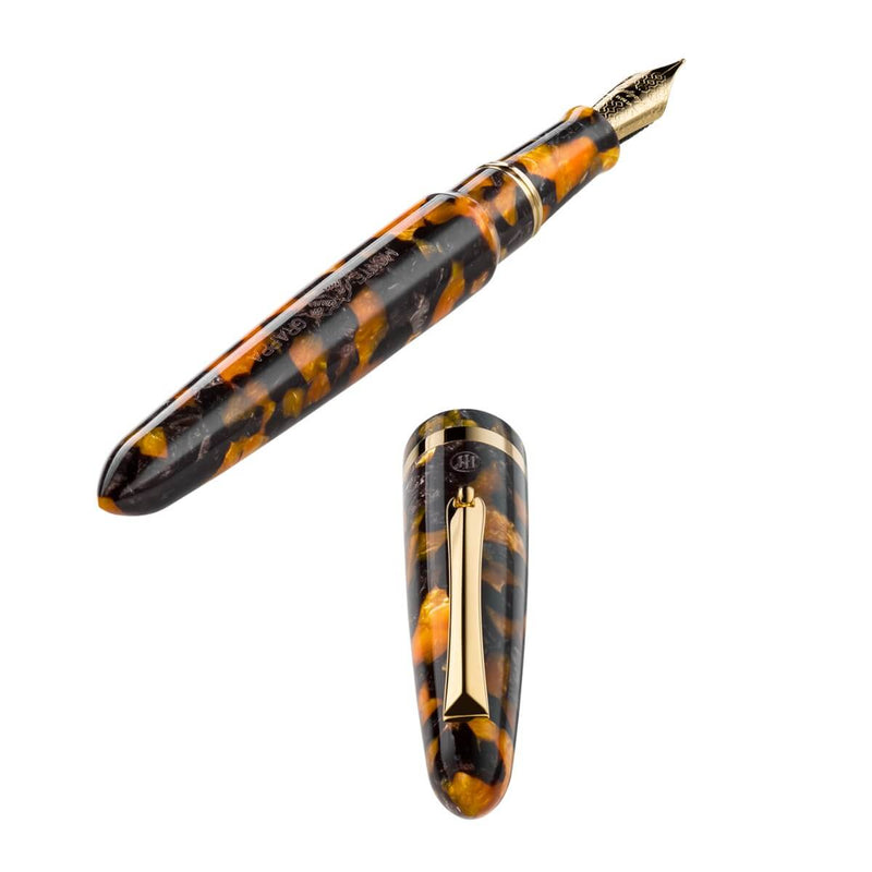 VENETIA Füllfederhalter HAVANA AMBER 14K Stahlfeder