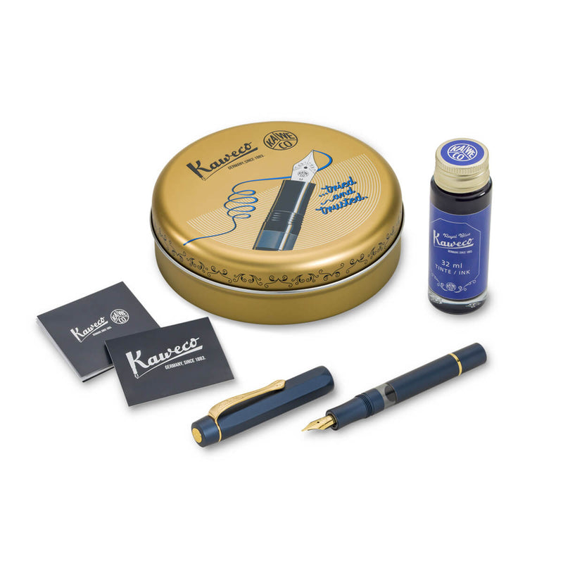 PISTON SPORT AL Füllfederhalter Navy Starter-Set mit Tintenglas