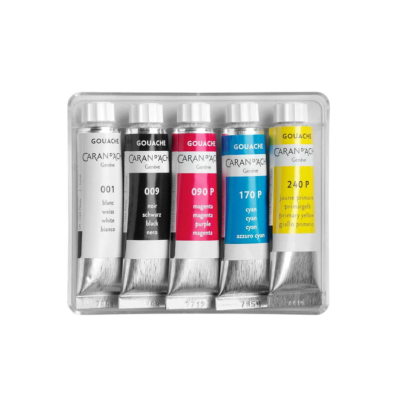 GOUACHE Sortiment mit 5 Farbtuben