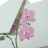 Karten-Box ORCHIDEE 10/10 Format 9.5x13cm Doppelkarte mit Umschlag