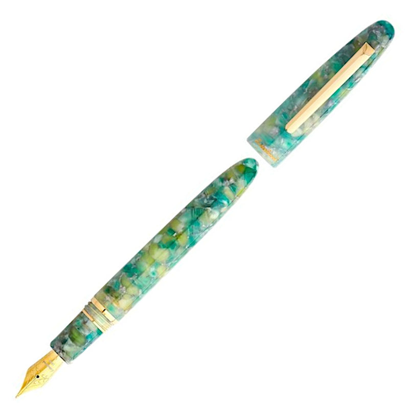 ESG816M_ESTERBROOK_ESTIE_Sea_Glass_Gold_Trim_FH_open_m_K_diagonal_VS01_1000x1000